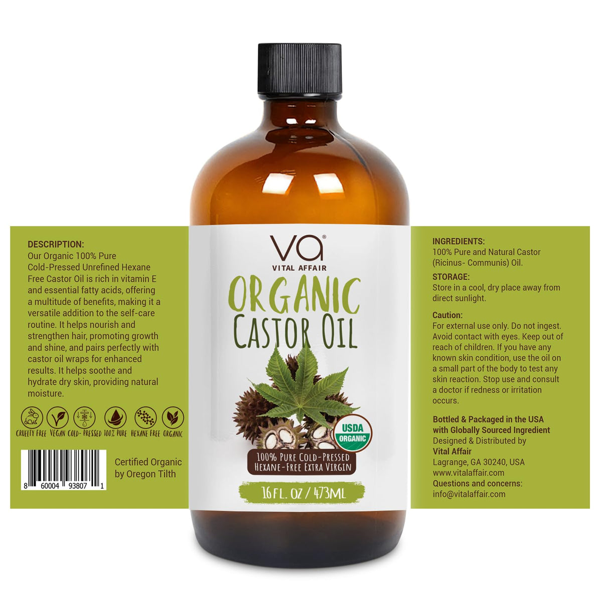 VITAL AFFAIR castor oil used for hair