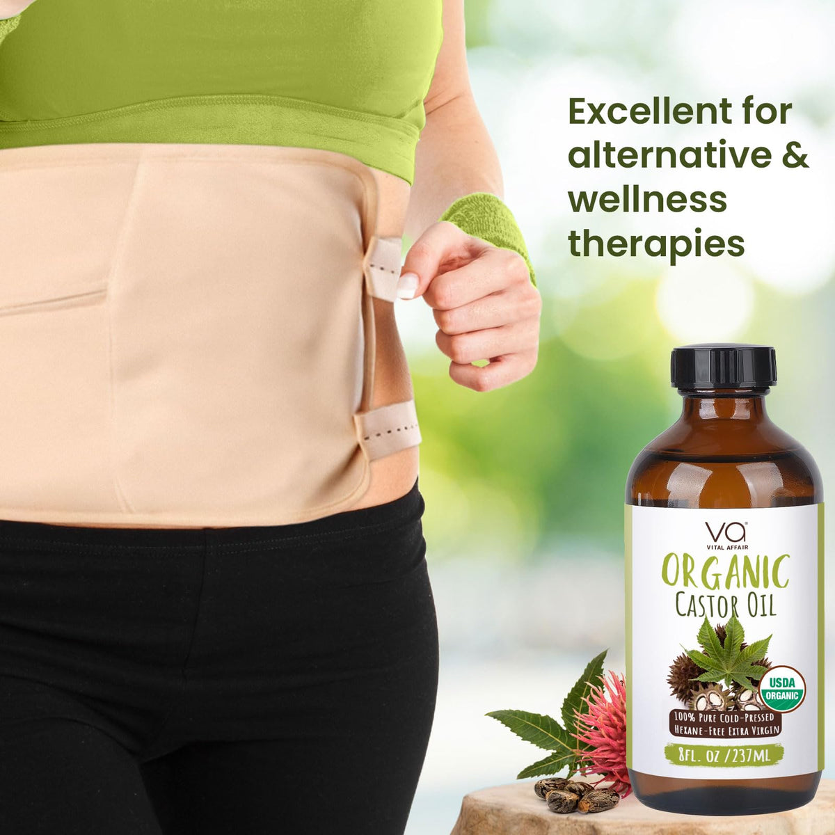 VITAL AFFAIR Organic Castor Oil application on hair
