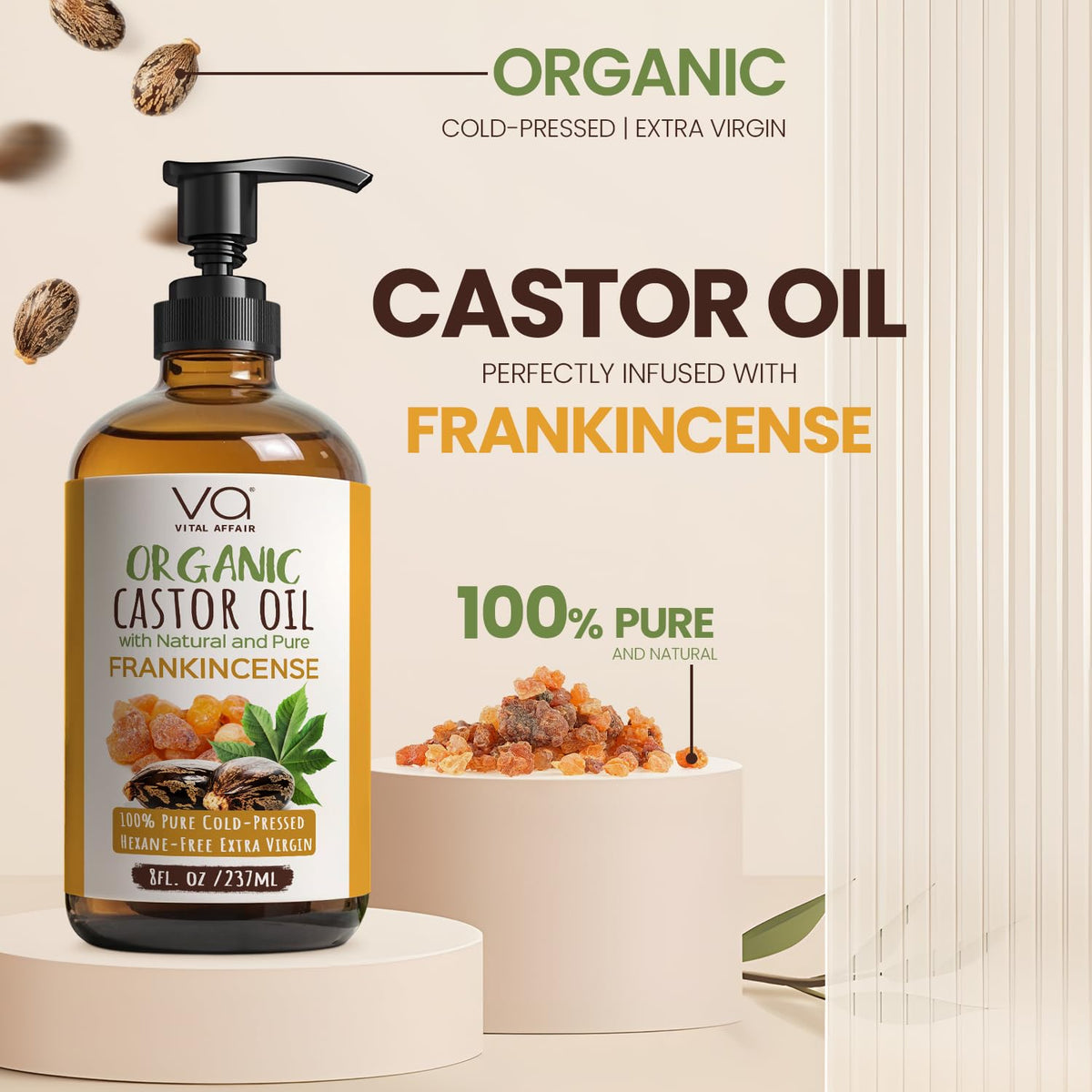 VITAL AFFAIR Organic Castor Oil back label details
