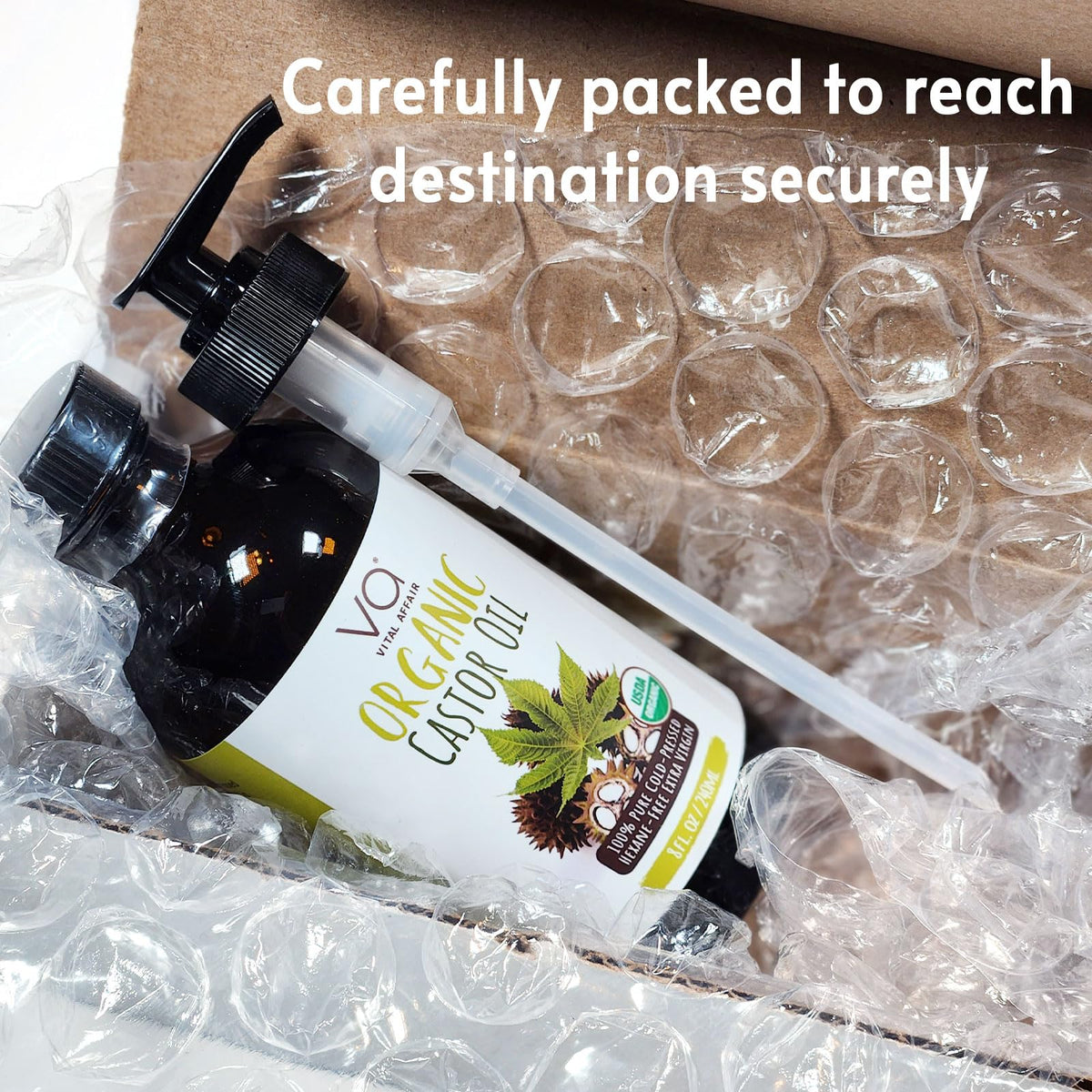 VITAL AFFAIR Organic Castor Oil packaging details