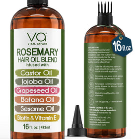 VITAL AFFAIR Rosemary Oil for Hair Growth 16 Fl Oz front view
