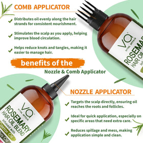 VITAL AFFAIR Rosemary Oil for Hair Growth with plants background