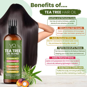 VITAL AFFAIR Tea Tree Hair Growth Oil application on scalp
