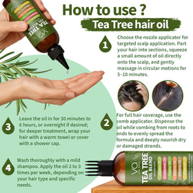 VITAL AFFAIR Tea Tree Hair Growth Oil with jojoba and castor oil