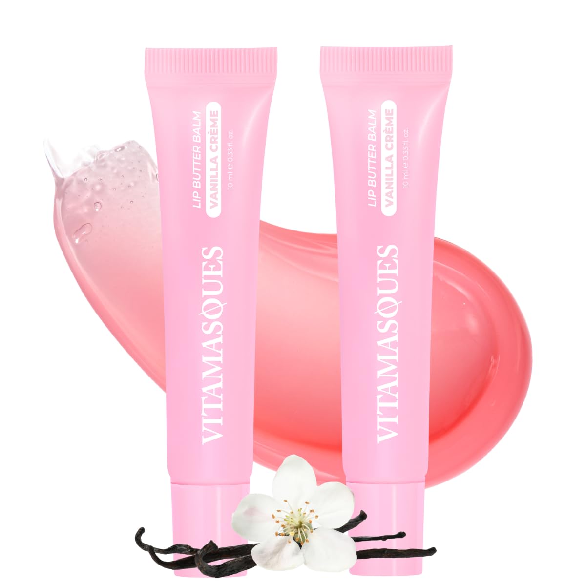 Vitamasques Lip Butter Balm Vanilla Creme front view