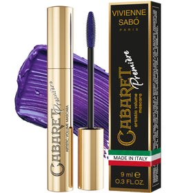 Vivienne Sabó Cabaret Premiere Purple Mascara front view with purple packaging