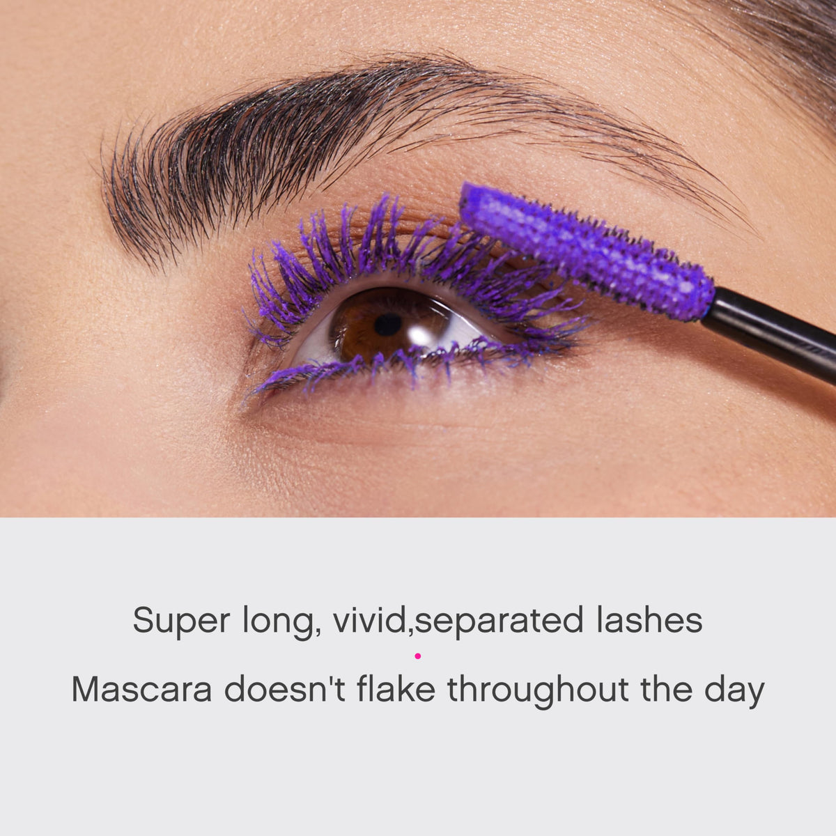 Vivienne Sabó Cabaret Premiere Purple Mascara in hand
