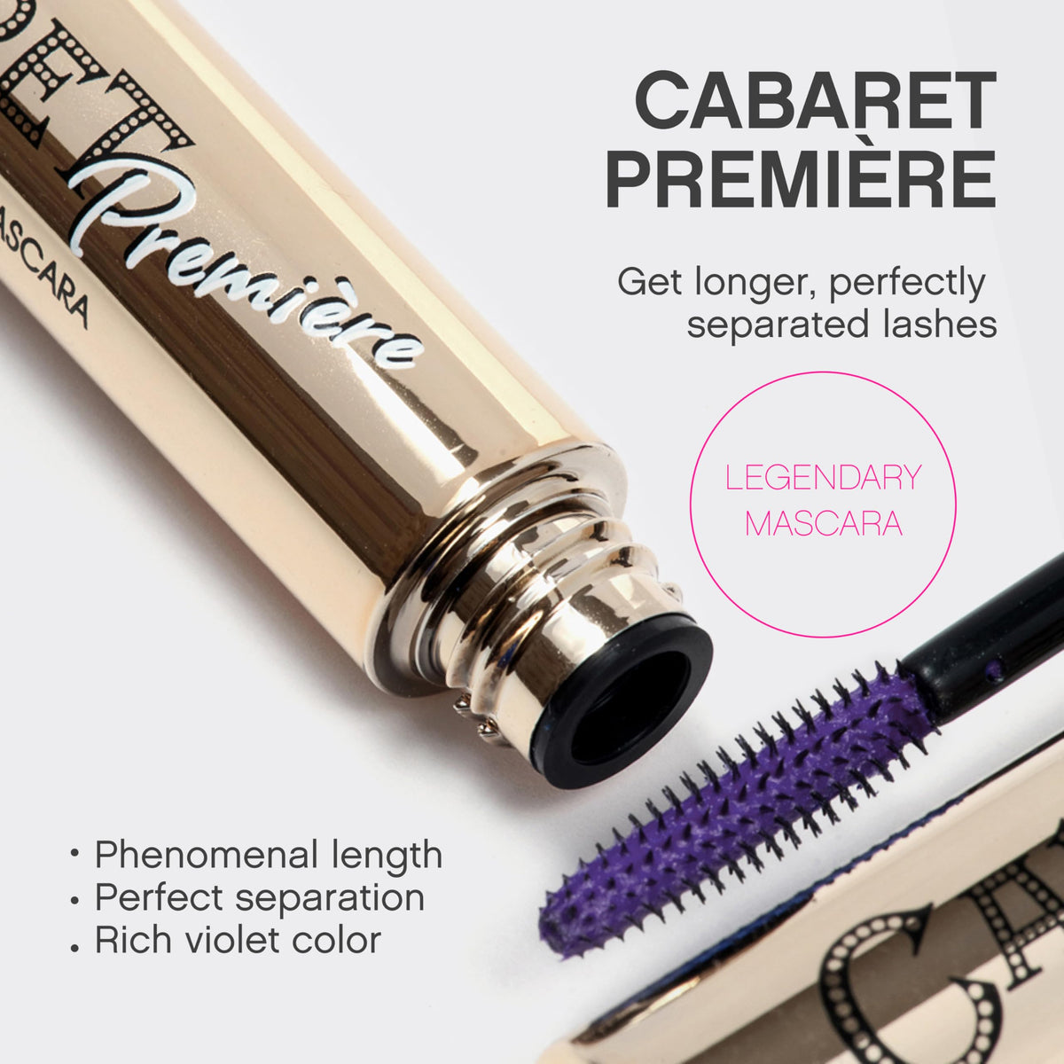 Vivienne Sabó Cabaret Premiere Purple Mascara wand close-up