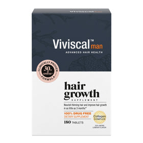 Viviscal Men's Hair Growth Supplements 180 Tablets front view