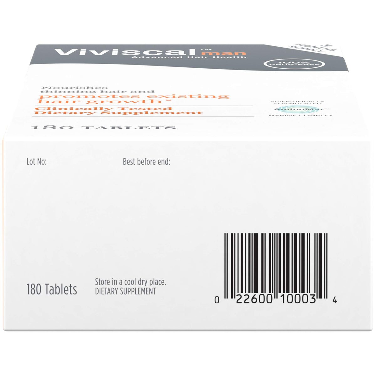 Viviscal Men's Hair Growth Supplements showing tablet size