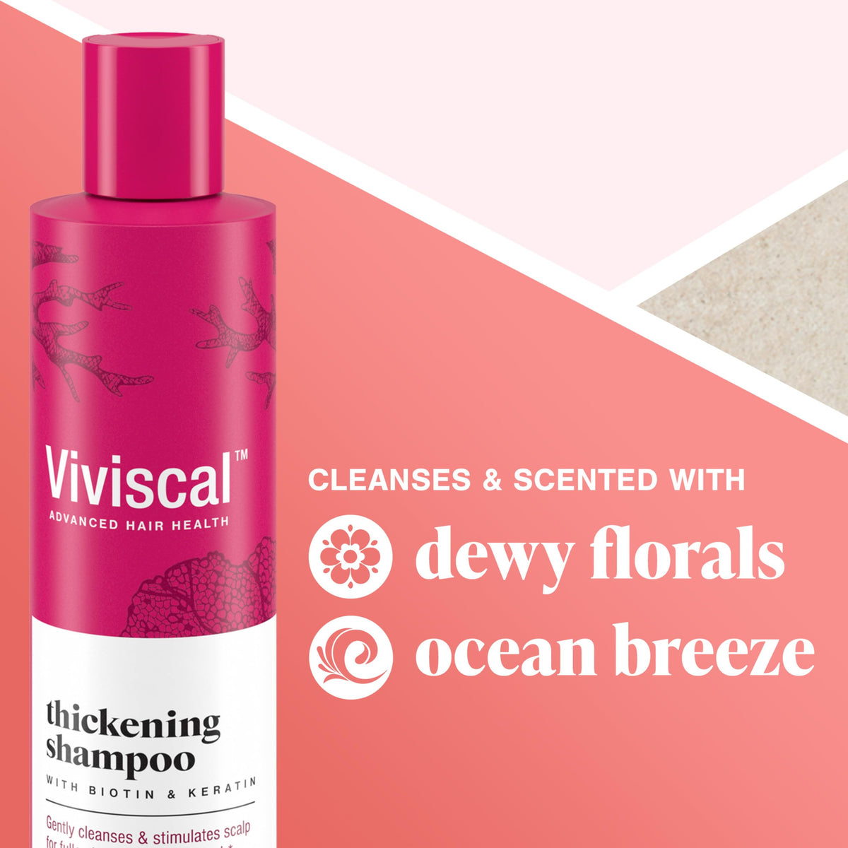 Viviscal Thickening Shampoo with fresh flowers