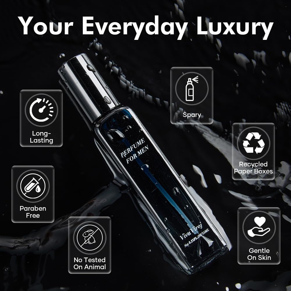 Vivu Viroj Pheromone Cologne for Men being applied