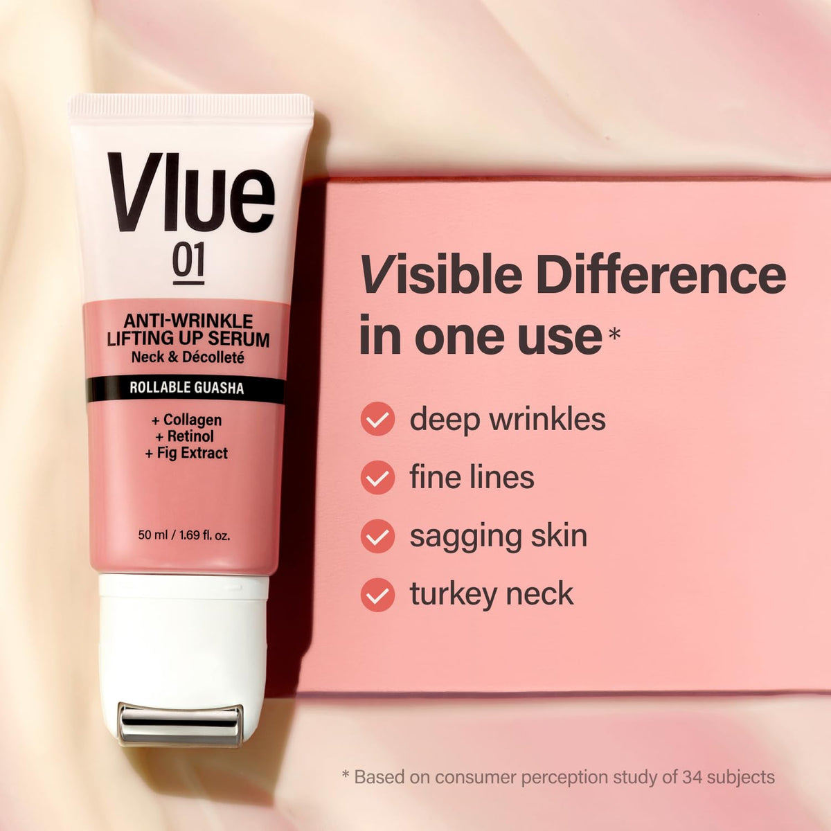 VLUE 01 Retinol Guasha Neck Firming Cream with fig extract