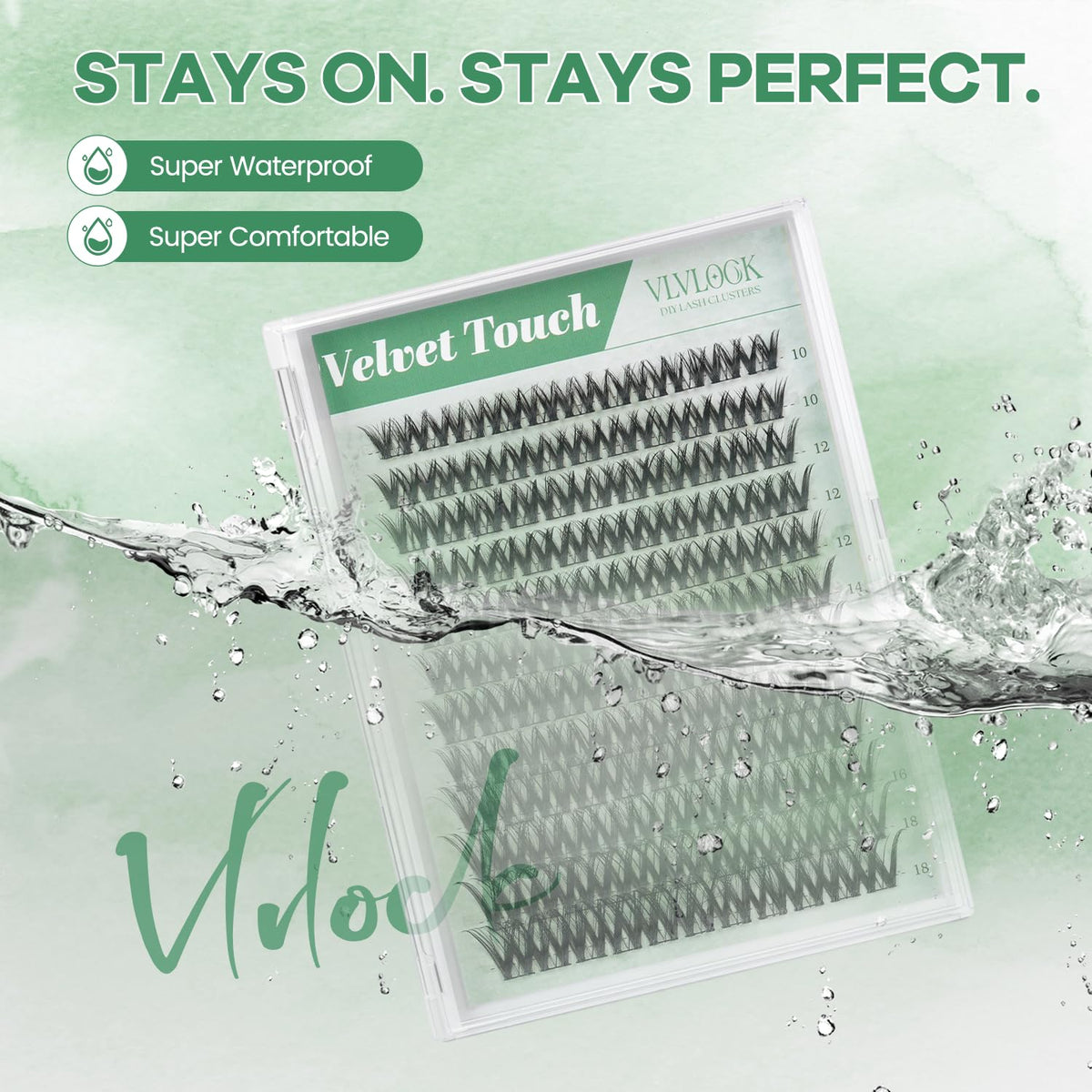 VLVLOCK lash clusters showing different lengths from 10-18mm