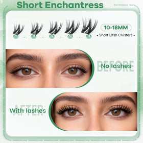 VLVLOCK Velvet Touch Lash Clusters Kit packaging with lash cluster sizes
