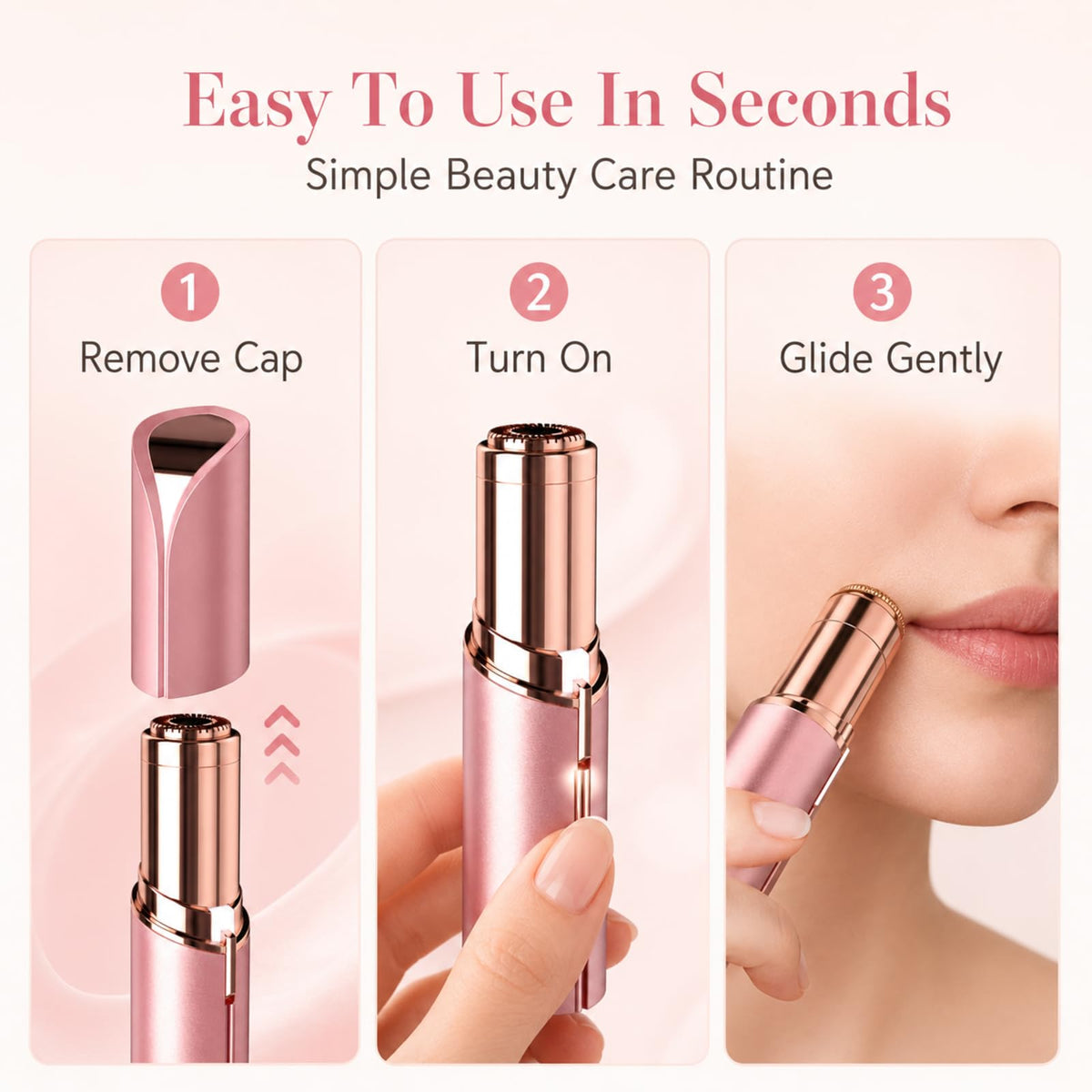 VOEOUFH Facial Hair Removal Device in a travel setting