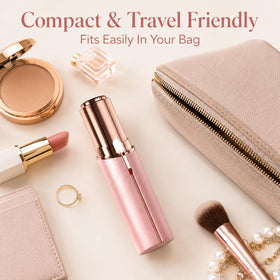 VOEOUFH Flawless Facial Hair Removal Device in a makeup bag
