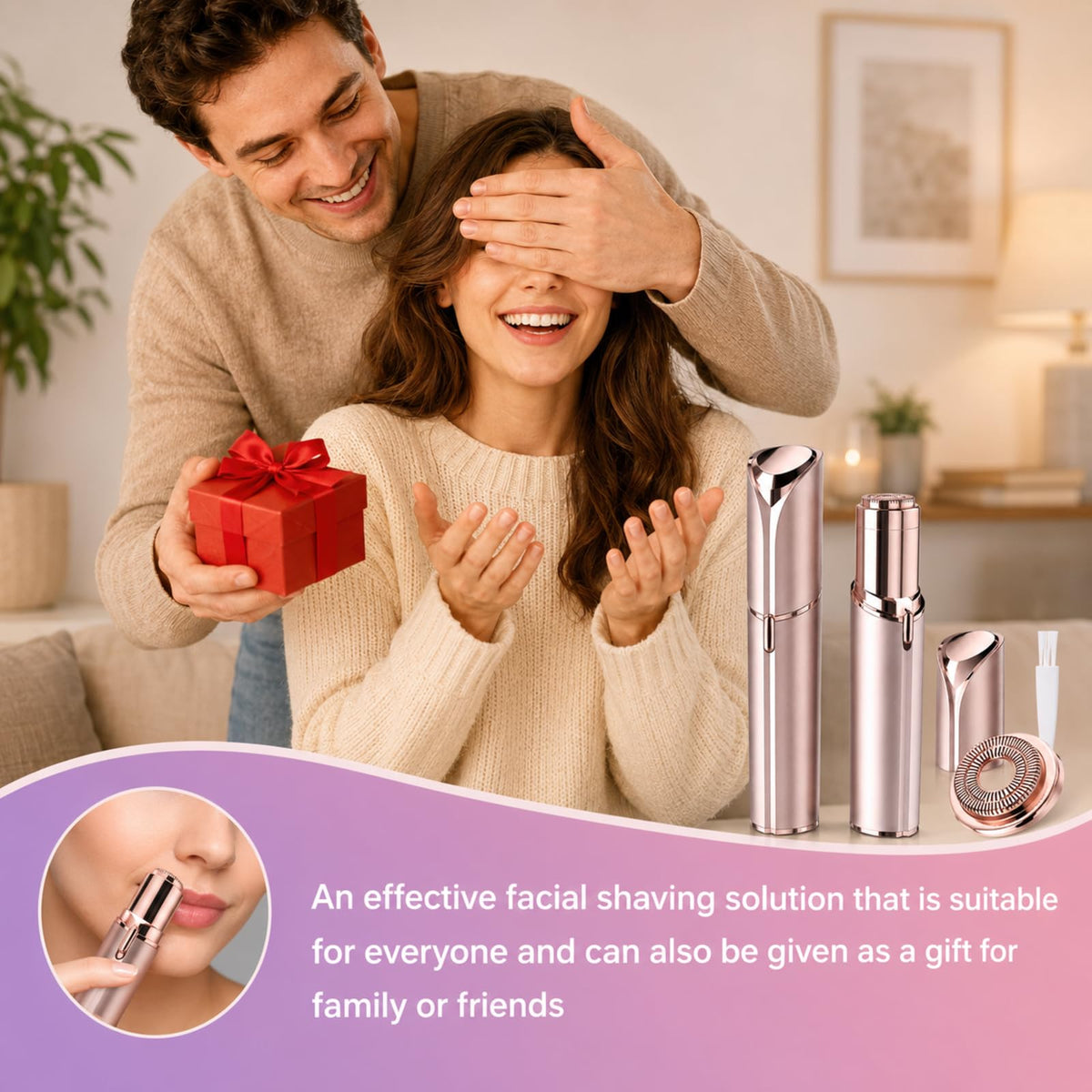 VOEOUFH Flawless Facial Hair Remover close-up of the cutting head