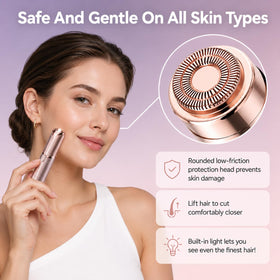 VOEOUFH Flawless Facial Hair Remover in a makeup bag