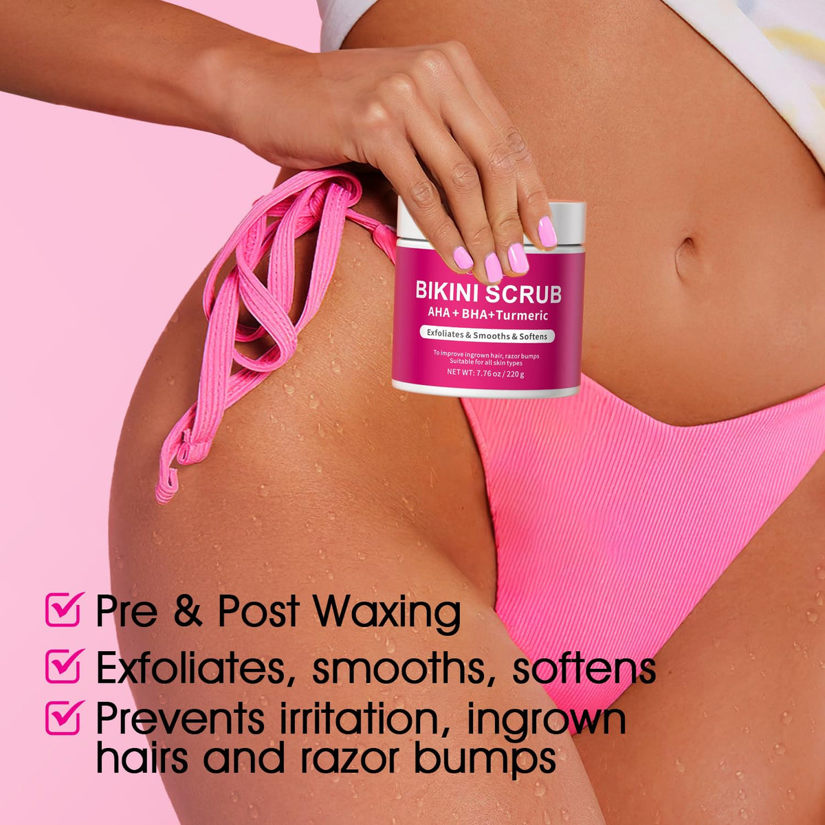 VOERUY Bikini Area Exfoliator 259g texture close-up