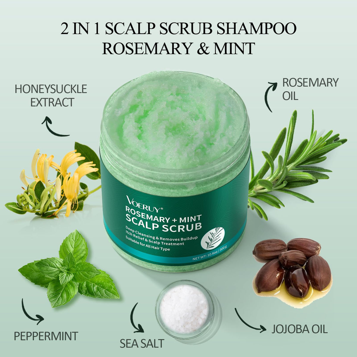 VOERUY Scalp Scrub showing texture and consistency