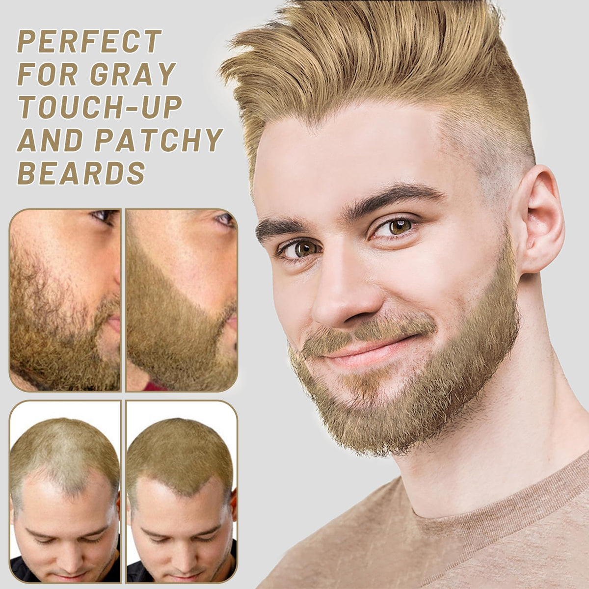 VOLLUCK Root Touch Up Powder applied on hairline
