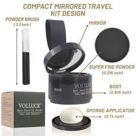 VOLLUCK Root Touch Up Powder applied to hairline