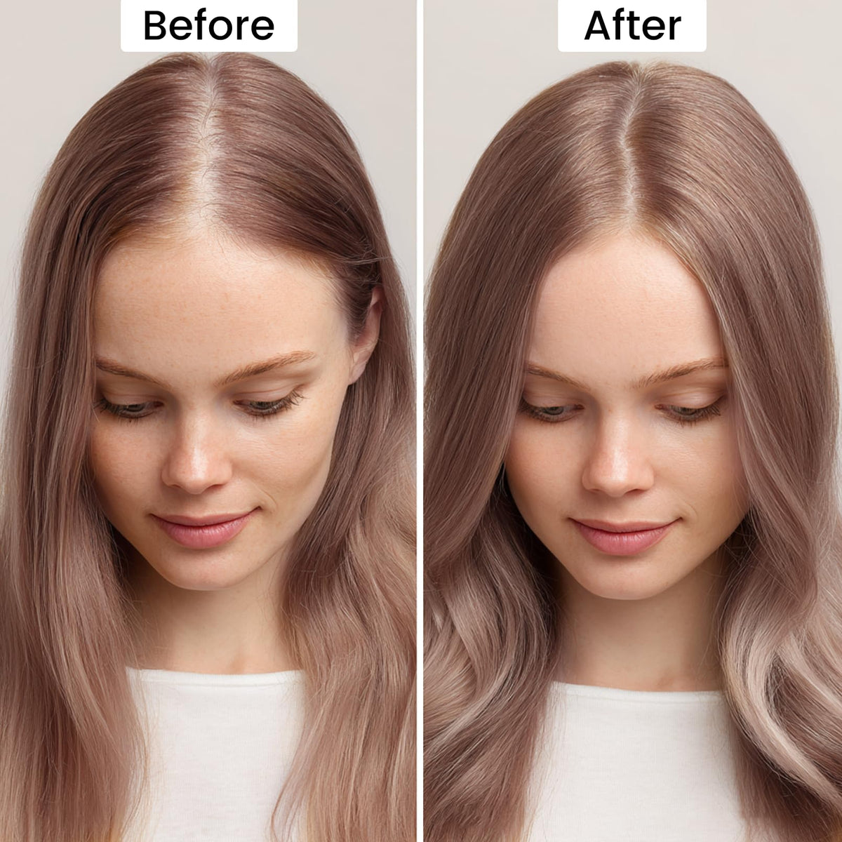 VOLLUCK Root Touch Up Powder Auburn application on hair
