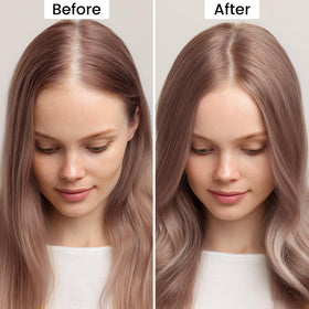 VOLLUCK Root Touch Up Powder Auburn application on hair