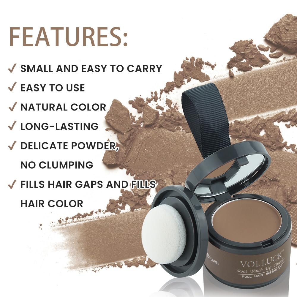 VOLLUCK Root Touch Up Powder Brown packaging details