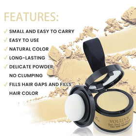 VOLLUCK Root Touch Up Powder in travel bag