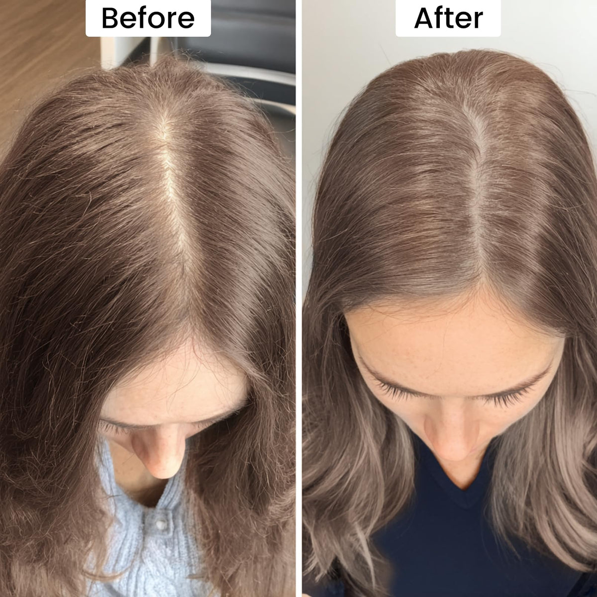 VOLLUCK Root Touch Up Powder Light Brown on hairline