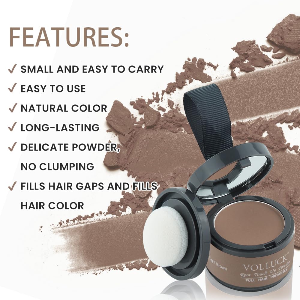VOLLUCK Root Touch Up Powder Light Brown packaging