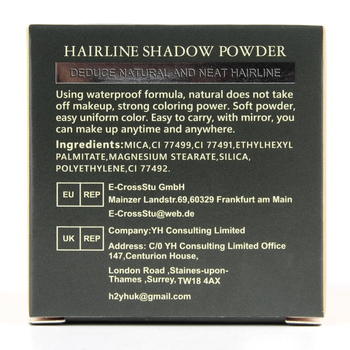 VOLLUCK Root Touch Up Powder Medium Brown usage demonstration