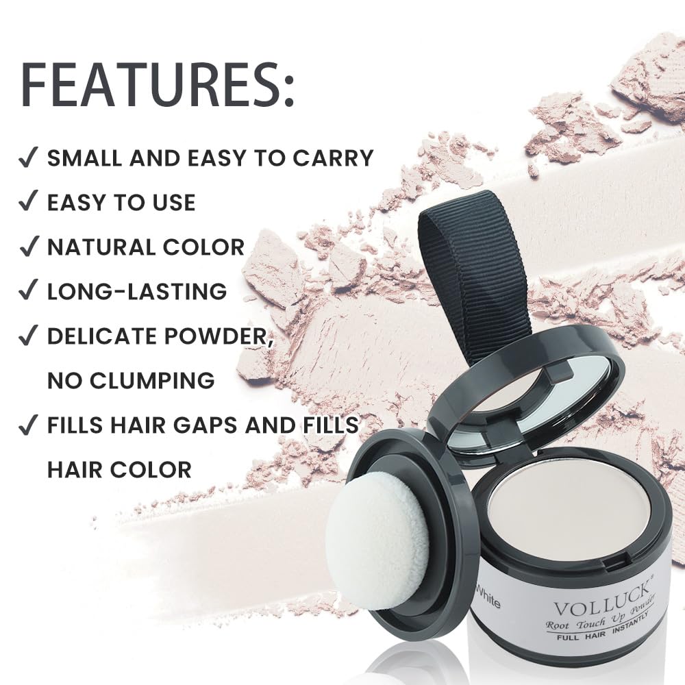 VOLLUCK Root Touch Up Powder with natural hair colour blend