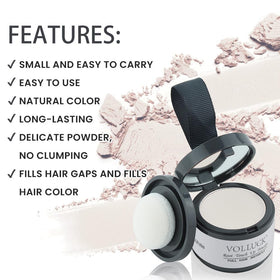 VOLLUCK Root Touch Up Powder with natural hair colour blend