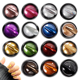 Vonrui Nail Chrome Powder Kit 15 jars with sponge sticks