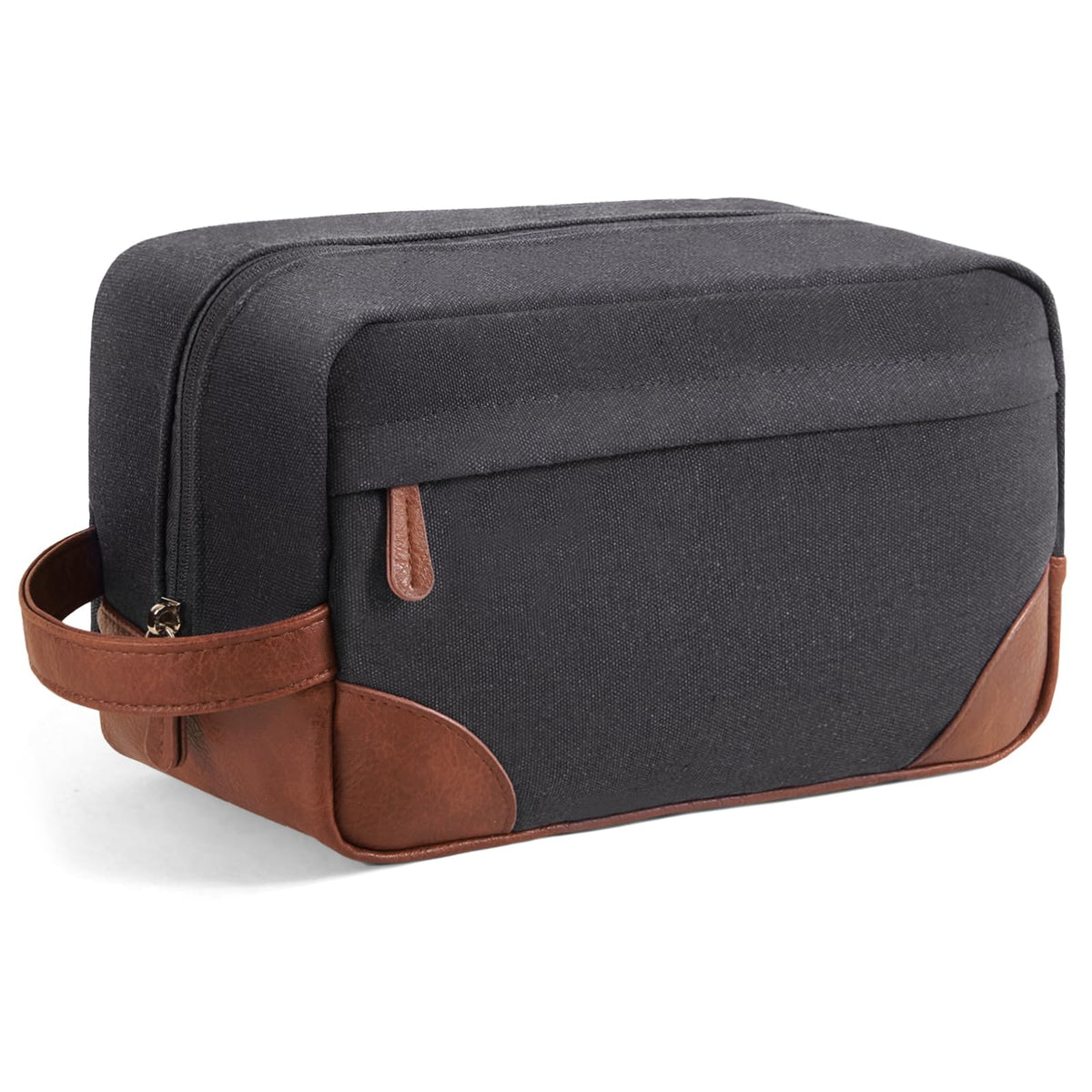 Vorspack Canvas Travel Toiletry Bag front view in dark grey