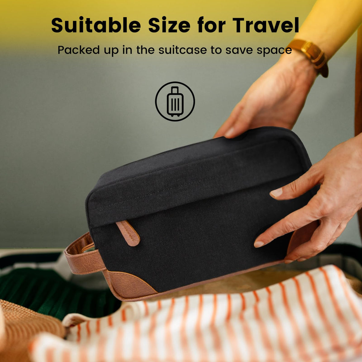 Vorspack Canvas Travel Toiletry Bag in different colours