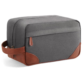 Vorspack Canvas Travel Toiletry Bag in light grey front view