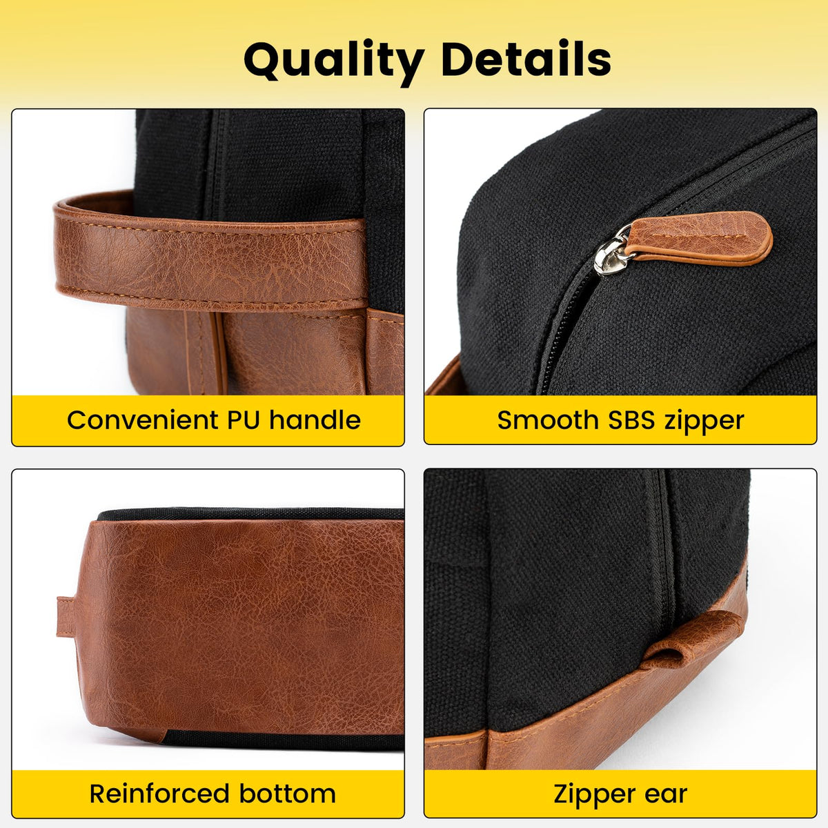 Vorspack Canvas Travel Toiletry Bag side view