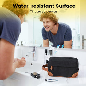 Vorspack Canvas Travel Toiletry Bag with toiletries inside