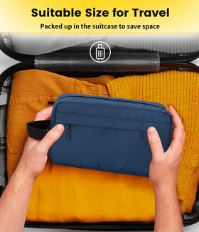 Vorspack Toiletry Bag packed in a suitcase