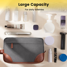 Vorspack toiletry bag packed with toiletries and cosmetics
