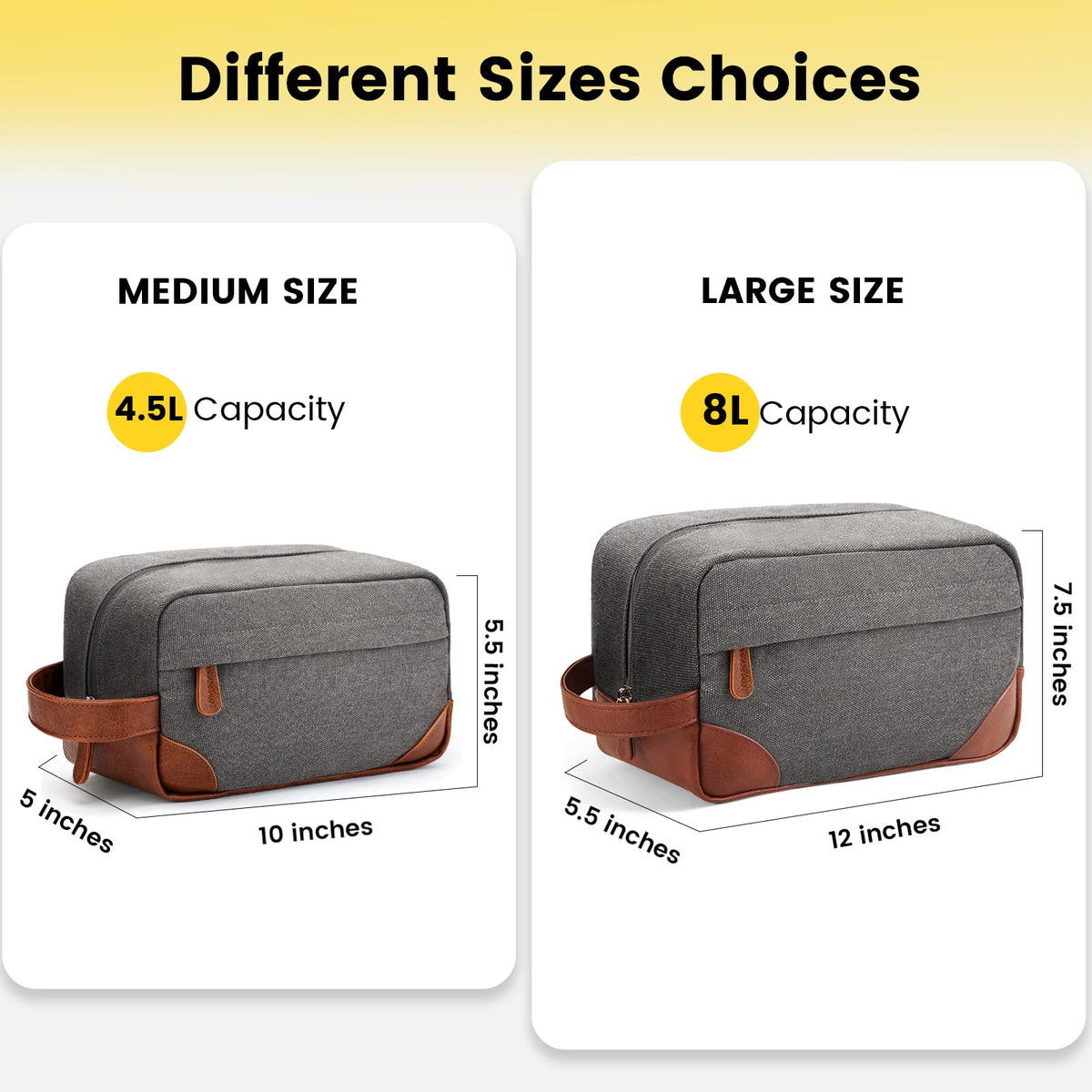 Vorspack toiletry bag showing main compartment and mesh pockets