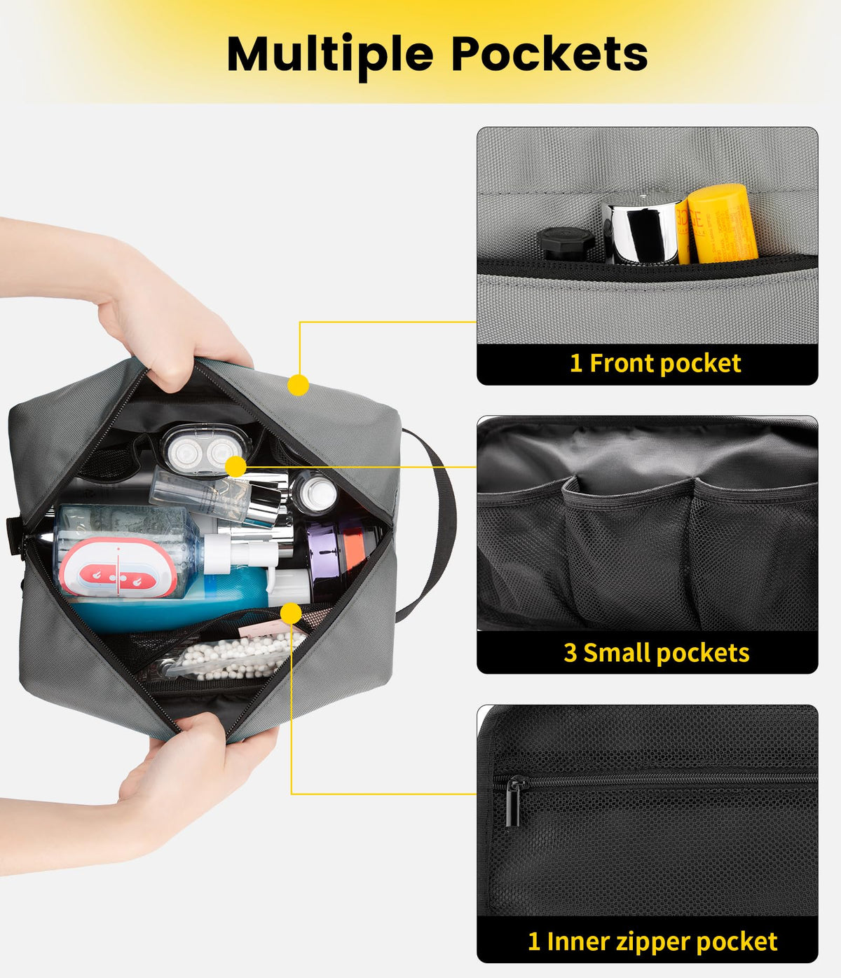 Vorspack toiletry bag side view with handle