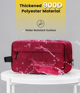 Vorspack Travel Toiletry Bag maroon hanging with handle