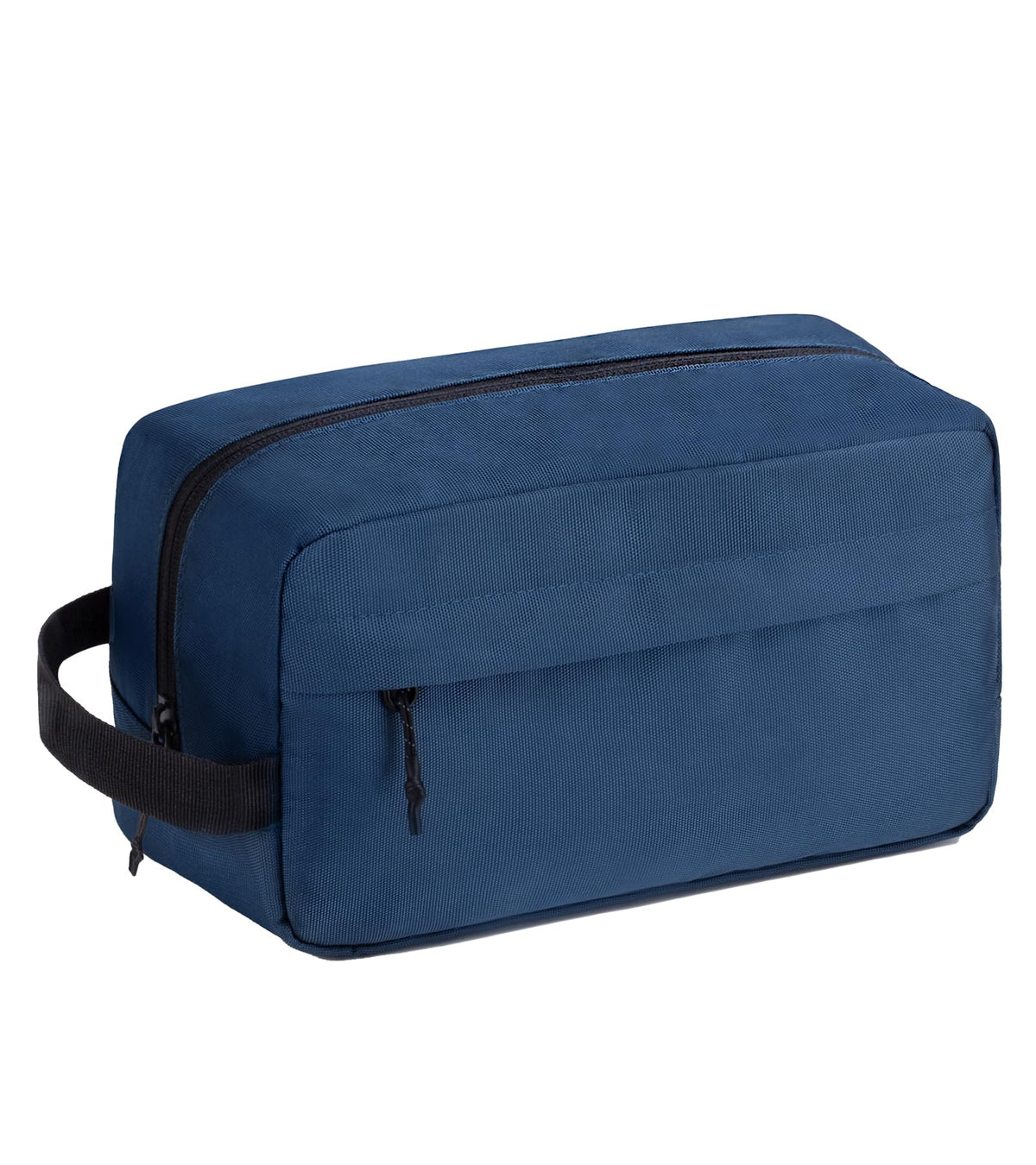 Vorspack Travel Toiletry Bag navy blue front view with compartments