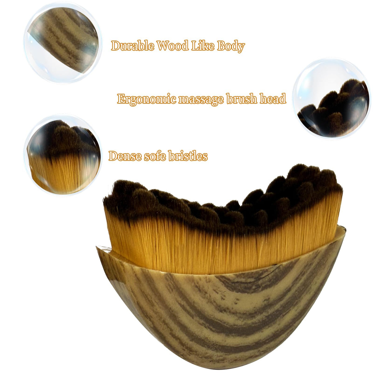 VOUGH Lymphatic Contour Face Brush ergonomic design close-up