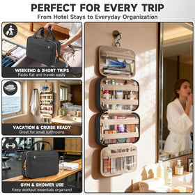 Voyree Toiletry Bag in a stylish travel setting